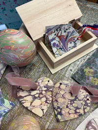 Image 7 of Mixed Box of Hand Marbled products in splattered gift box ONLY ONE AVAILABLE