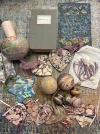 Image 1 of Mixed Box of Hand Marbled products in splattered gift box ONLY ONE AVAILABLE