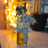 Image 1 of Green Glass Decorative Balsalm Bottle