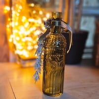 Image 2 of Green Glass Decorative Balsalm Bottle