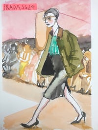 Image 1 of Catwalk Illustration Prada SS24 A5 Art Card