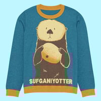 Image 1 of NEW! Sufganiyotter Knit Hanukkah Sweater
