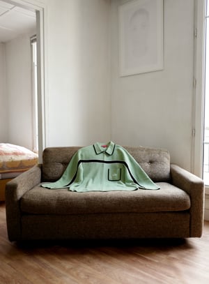 Supreme Chest Stripe Zip Up Cardigan Dusty Green FW21 - Size L