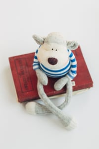 Image 4 of Edwin - Original Sculpted Sock Monkey small