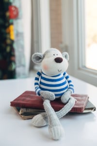 Image 3 of Edwin - Original Sculpted Sock Monkey small