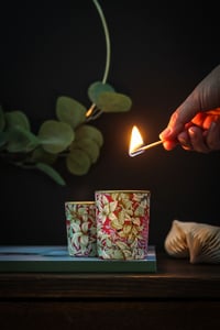 Image 1 of Tealight holders, set * Laia * Garnet red