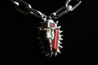 Image 9 of Dead Good fox bone and red jasper spikey coffin necklace 