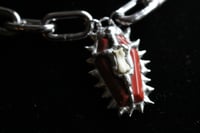Image 10 of Dead Good fox bone and red jasper spikey coffin necklace 