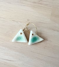 Boucles d'oreilles en porcelaine, triangles