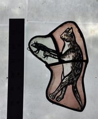 Image 1 of Medieval Cat stained glass 1