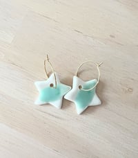 Boucles d'oreilles en porcelaine, étoiles