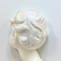 Image 9 of Buste de garçon vintage en plâtre crème - Sculpture de jeune garçon 1950 - 1960