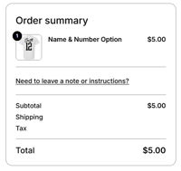 Image 2 of Name & Number Option