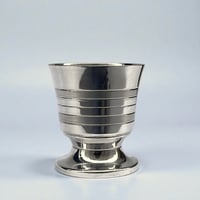 Image 2 of Coquetier vintage en métal argenté – Années 1960