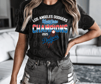 Dodgers World Series Red White & Blue Shirt 
