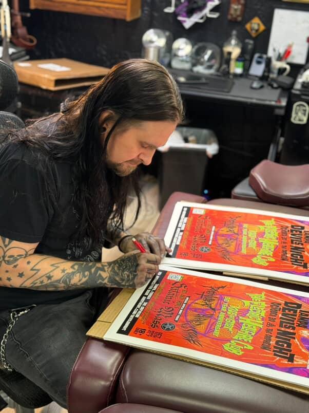 Image of DEVILS NIGHT BACKSTAGE PASS, TEE AND POSTER - ONLY 25 AVAILABLE 