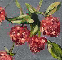 Image 1 of "Raspberries" 5"x5" Painting 