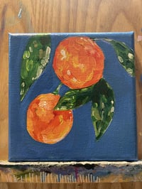 Image 2 of "Oranges" 5"x5" Painting 