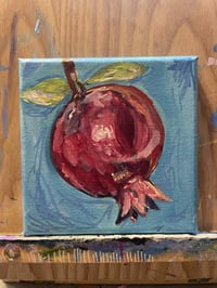 Image 2 of "Pomegranate" 5"x5" Painting 