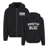 Veste zippée positif à bloc Black