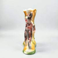 Image 9 of Vase italien en céramique polychrome vintage biches et fleur - ICAP - Italie -  XXe