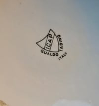 Image 11 of Vase italien en céramique polychrome vintage biches et fleur - ICAP - Italie -  XXe