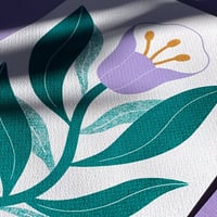 Image 2 of Illustration limitée en Sérigraphie A4 - Fleur violette