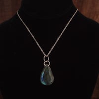 Image 2 of Labradorite Teardrop Necklace