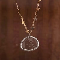 Image 1 of Etched Glass Baby Snoopy Necklace