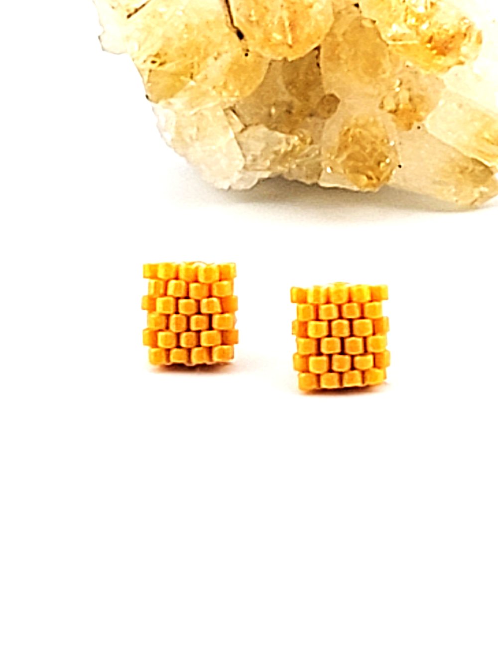 Image of Minimalist Seed Bead Stud Earrings