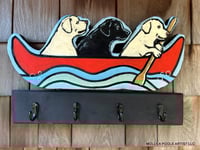 Camp We Three Lab Folk Art Gear Rack