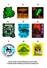 Image 2 of  Build Your Own Horror Sticker Pack Bundle