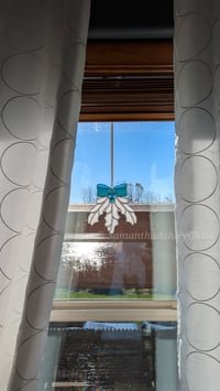 Image 4 of Holly Suncatcher - Teal & Iridescent White