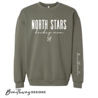 Image 2 of PREORDER - NS HOCKEY MOM MIDWEIGHT CREWNECK - PERSONALIZED SLEEVE