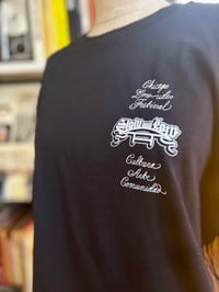 Image 4 of 2025 Roses and Links Graphic Tee (Black)