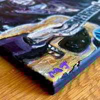 Image 3 of Neil Young Painting w/Little Yellow Flowers Lyrics