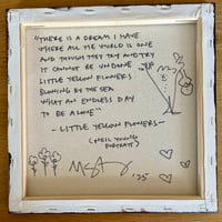 Image 2 of Neil Young Painting w/Little Yellow Flowers Lyrics