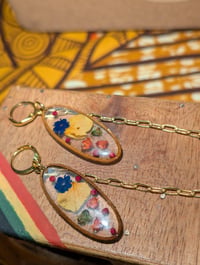 Image 2 of Pressed Flowers Ear Plug Earrings 