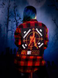 Image 2 of S/M Cattle Decapitation Flannel/Crop Top Set
