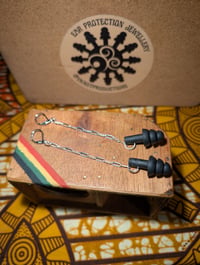 Image 1 of Silver Paperclip Chain Ear Plug Clips