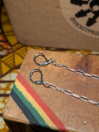Image 2 of Silver Paperclip Chain Ear Plug Clips