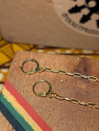 Image 2 of Gold Paperclip Chain Clip Ear Plugs