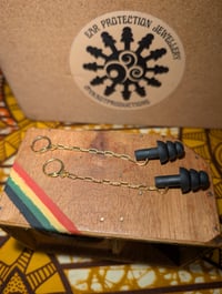 Image 1 of Gold Paperclip Chain Clip Ear Plugs