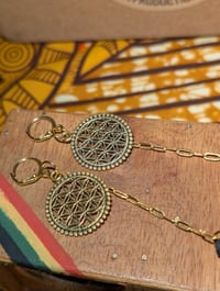 Image 1 of Sacred Flower Of Life Ear Plug Earrings