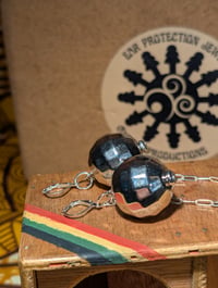 Image 2 of Disco Ball Ear Plug Earrings