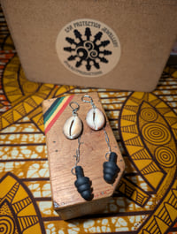 Image 1 of Cowrie Shell Ear Plug Earrings
