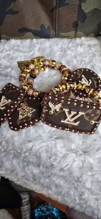 Image 4 of Denim Shoulder Bag & 3 Stack Bracelets