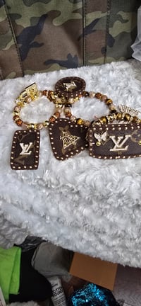 Image 5 of Denim Shoulder Bag & 3 Stack Bracelets