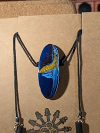 Image 2 of Blue Abstract Ear Plug Necklace