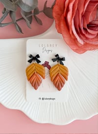 Image 1 of Ombre Fall Drop Leaf Dangles